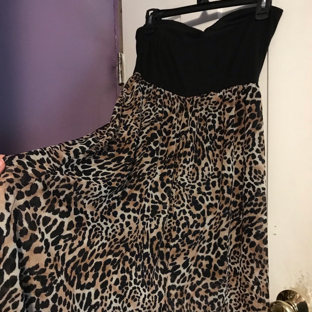 Open Front cheetah Dress